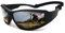 LUFF UV400 Outdoor-Reitbrille Sonnenbrille zum Schutz der Augen vor Blendung, geeignet für Radfahren Laufen Angeln Ski Golf (Black)