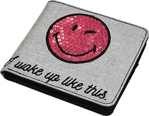Smiley Exclusiv Pailletten Geldbeutel Geldbörse Münzenfach