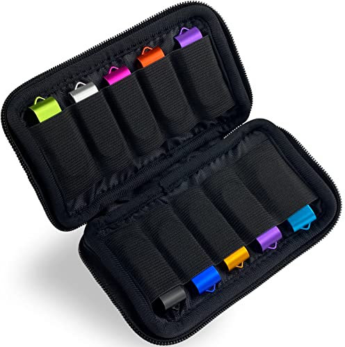 JBOS USB Drive Holder with 10 Slots, Multicolour Neoprene, Zipper Closure