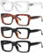 Eyekepper 4er Pack Damen Lesebrille - Stilvolle quadratische Lesebrille für Damen +2.50