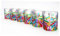 Perle d'Arte – Set de 6 gobelets Oasis de 32 cl en cristal multicolore, peints à la main dans le style de Murano, Venise.