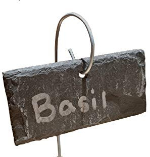 Set of 10 Natural Slate Weather Resistant Plant Labels Greenhouse Gift Price Tags Flower Markers 10cm x 4cm Landscape