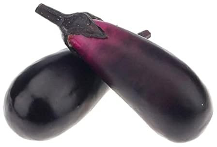 Meiwlong 2 PCS Gefälscht Realistisch Aubergine Requisiten Dekoration Haushalt Künstliche Anzeige Lebensecht Gemüse Faux Essen Modell Ornament Party Fest