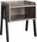 Yaheetech Nachttisch Retro Nachtschrank stapelbarer Nachtkommode Beistelltisch mit offenem Fach stabile Metallbeine Industrie-Design Grau