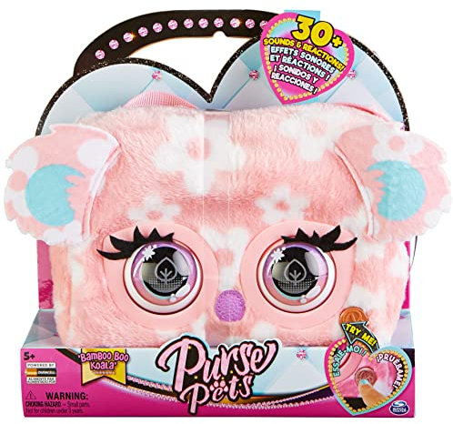 Purse Pets Print Perfect Koala - interaktive Tiertasche mit 30+ Geräuschen, Augenblinzeln und Musik, ab 5 Jahren