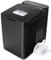 COSTWAY Machine à Glaçons 15 kg en 24h, Glaçons Automatiques Rapide Prêt en 6 Min, Ice Maker avec Nettoyage Automatique Commande Tactile Couvercle en Verre 1,5 L, Blanc/Noir (noir)