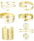 ORAZIO 6 Stück Oberarm Armbänder für Damen Gold Oberarmreif Set Griechische Göttin Schmuck Band Manschette Armband Armreif Griechische Arm Armband Modeschmuck
