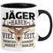 Trendation - Jäger Haben Viel Zeit Tasse Geschenk für Jäger Becher Männer Spruch Jagd Jagen (Schwarz)