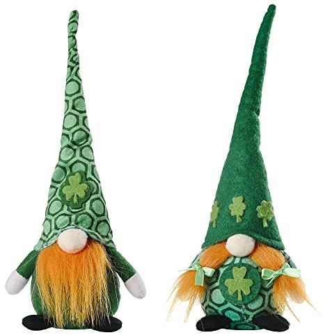 Spactz Set mit 2 . 's Day Zwergen, handgefertigt, irischer Kobold, Nisse, für irisches Geschenk, Kleeblatt, Tomte, , Zwerg, handgefertigt