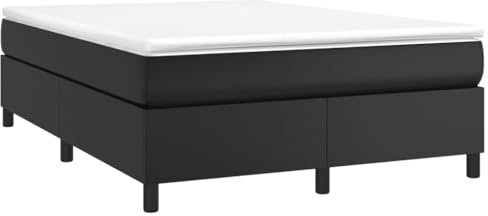 vidaXL Cadre de lit sans Matelas Noir 140x190 cm Similicuir