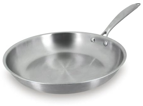 MENASTYL - Poêle Triply 28cm en inox - Fabriquée en France - Compatible tous feux dont induction - 6020487