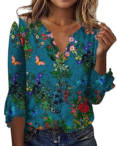 Chemisier Femme Manches Longues Rose Blanc Noir Chic Et Élégant - T-Shirt Licorne Col De Chemise - Tee Shirt Ski Pour Femmes