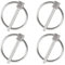 INCREWAY Sicherungsstift, 4 Stück, Durchmesser 3 mm, aus Edelstahl, Sicherheitsnadel, rund, Verriegelungsstift für Anhänger, Lynch für Piste, Bauernhof, Rasen