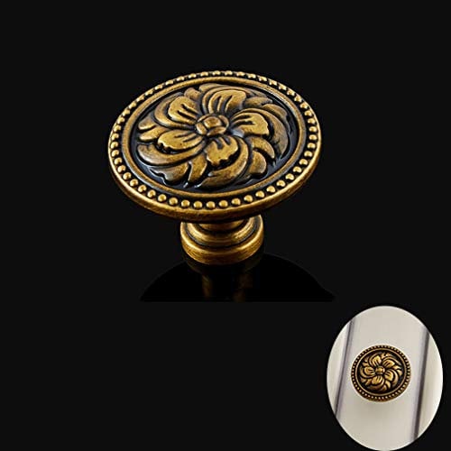 Schrankgriffe, Vintage-Retro-Zinklegierung, Schlafzimmerschrankgriffe, Kleiderschrank, Schublade, Kommode, Schrank, Schrankgriffe, Metallschleife, geschnitzter Türknauf, antike Bronze, for Küche, Bade