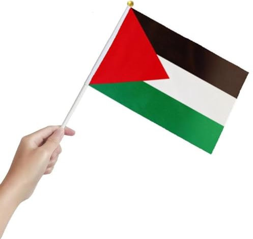 Palestina Palestina Palestina Mini Bandiera,Mini Palestina Stick Flag,Piccola mano Palestina fo Nazionale su bastoni,Bandiera Palestina Sventolando Bandiera