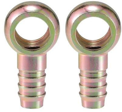 A ABSOPRO Universaler Banjo-Bolzen 18 mm ID 16 mm OD Banjo-Bolzen Schlauchstutzen-Adapter Ersatz für Motorrad Auto Metall Bronze Farbe (Set aus 2 Stück)