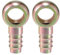 A ABSOPRO Universaler Banjo-Bolzen 18 mm ID 16 mm OD Banjo-Bolzen Schlauchstutzen-Adapter Ersatz für Motorrad Auto Metall Bronze Farbe (Set aus 2 Stück)