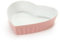 Nuvole di Stoffa Pirofila da forno a cuore in porcellana rosa Shabby Chic 25x24x6 cm