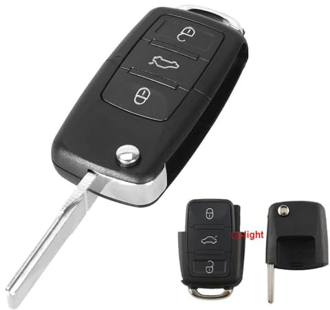 2 3 Tasten Remote Flip Folding Autoschlüsselschale für VW MK4 Bora Golf 4 5 6 Passat Polo Bora Touran (3B)