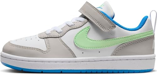 Nike Court Borough Low Recraft jüngere Kinder Schuh, Lt Iron Ore/Vapor Green-White-Photo Blue, 28 EU