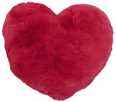 CB Home & Style Kissen Herz Herzkissen 40 x 30 cm weich plüsch Dekokissen Sofakissen (Rot)