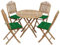 Iiaky 5-TLG. Garten-Essgruppe mit Kissen TerassenmöBel AußEn GartenmöBel Essgruppe Esstisch Set Gartenlounge Set Klappbar Bambus - 3063980