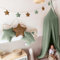 LILIMAUS Sternen Wimpelkette Stoff [in 12 Farben] Wimpelkette Kinderzimmer - 100% Baumwolle Handmade Girlande Stoff - Wimpelkette Musselin - Hausbett Deko Mädchen & Jungen - Girlande Deko Babyzimmer