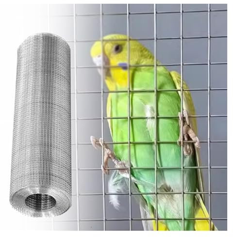 DTVEW 304 Stainless Steel Wire Mesh, Poultry Netting Cage Fence, Mesh Hole 20mm Galvanised Wire Mesh Roll, Stair Protection Fence(20inx3ft(0.5x1m))