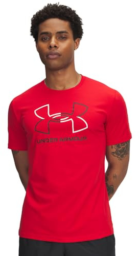 Under Armour Herre GL Foundation Update Kurzarmshirt, schnelltrocknendes Sportshirt, kurzärmliges und Komfortables Funktionsshirt mit Loser Passform,Red/White/Black,LG