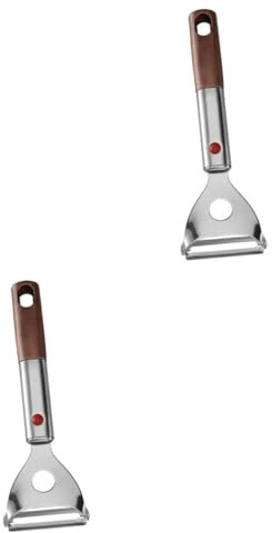 LABRIMP 2st Kartoffelschäler Tragbarer Obstschäler Kartoffelschneider Werkzeug Zum Schneiden Von Gemüse Gemüseschneider Gemüseschälwerkzeug Kartoffelschaber Light Brown Rostfreier Stahl