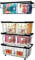 BlyeMichdi Chest Freezer Baskets , 4 Pack Stackable Freezer Organiser for 198L ,Freezer Storage Boxes Chest Freezer Sort Frozen Foods ,Freezer Storage kitchen storage & organisation 13.38x6.8x5.5in