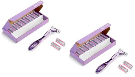 BIC Click 5 Soleil Rasierer Damen | Nassrasierer mit 2 x 10 Wechselklingen mit jeweils 5 Klingen | Mit Aloe Vera & Vitamin E & aus recyceltem Material