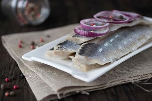 Matjesfilets | Matjes | Mild gesalzen | Eingelegt in feinem Rapsöl | 500g | Beste Qualität | delishopper