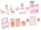 HEALSOPTHY 1ensemble Mini Meubles Bois pour Maison De Poupée Décoration Colorée Bois Rose Jouet Miniature