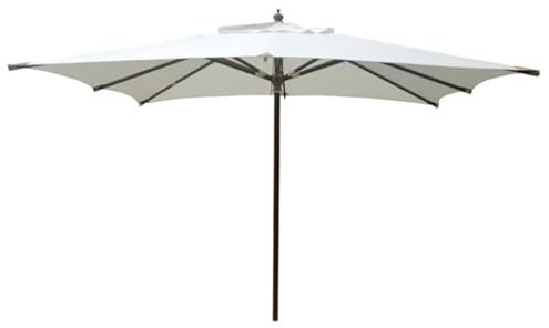 Parasol fût en bois, toile couleur écru 300 x 200 cm MALIGI HOME MG/Daim