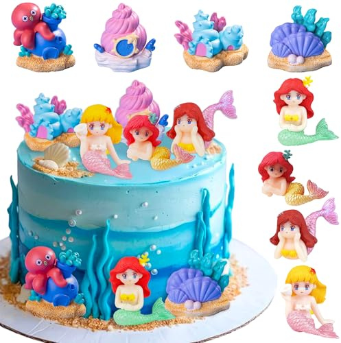 Meerestier Tortendeko Ozean Themen Kuchen Dekoration Geburtstag Deko Meerestier Kuchen Topper für Unter Meer Themen Babydusche Party Dekor