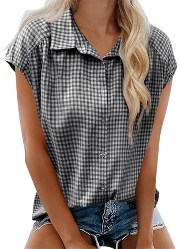 Chemisier Carreaux Femme Chemise Bucheron Western Décontractée Classique Retro Ecossaise Coton Flanelle Blouse Gilet T Shirt Casual Vintage
