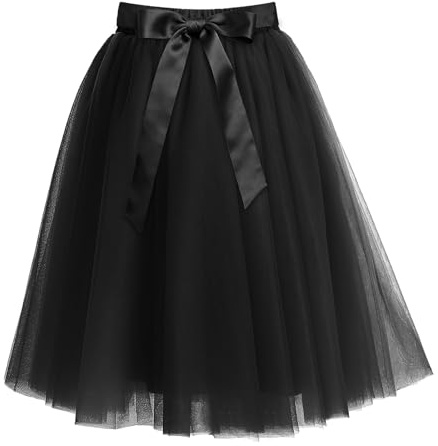 Tüllrock Damen Tütü Rock Kostüm, 50Er Ballett Unterrock Elastische Hohe Taille Ballettrock Petticoat Tanzkleidung, Retro Party Kostüme Tutu Rock Cosplay