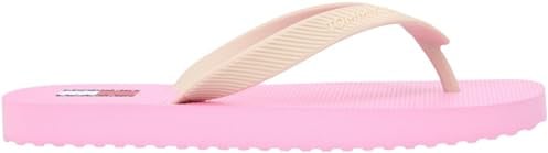 Tommy Jeans Damen Flip Flops Summer Sandal mit Logo-Prägung, Rosa (Synthetic Pink/White Clay), 37