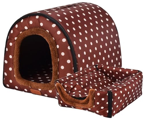 Faltbares Haustierzelt, weiches Bett für kleine Hunde und Versteck, Cartoon-Höhle, Hundehütte, Anti-Kratzer, Indoor-Hundehaus