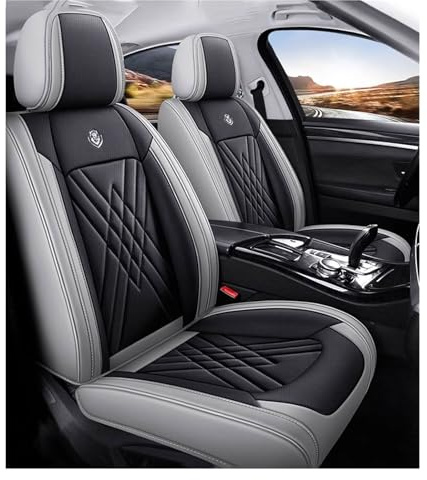 DINGQINGYUN Universal-Sitzbezug Komplett-Set Für Opel Zafira B 2005-2011, AutositzbezüGe Set Leder, 5-Sitze Universal-SitzbezüGe Auto Komplettset(A(Greyish Black))