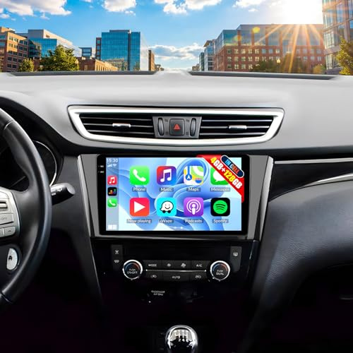 CAMECHO 4G+128G Android 15 Car Stereo for Nissan Qashqai X-Trail 2014-2018 (Low-End), Wireless CarPlay Android Auto 9 Inch 1280 * 720 in-Cell Touchscreen Bluetooth Car Radio with GPS FM Backup Camera
