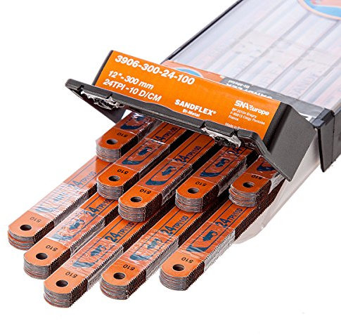 Bahco Belzer Sägeblätter Metall für Bügelsäge 300 mm/24 Zähne, 100 Stück