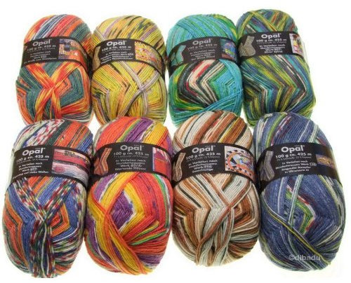 OPAL Hundertwasser I - Sockenwolle SET 8 x 100g