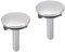 Inbagno Coppia Tappi copriforo in Acciaio Cromato, Diametro 47 mm, per lavabo/lavandino e Bidet