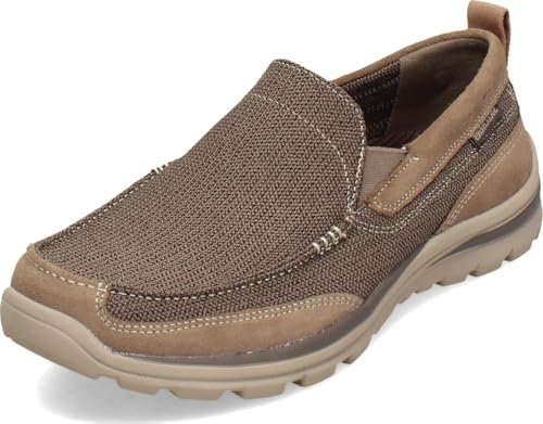 Skechers Superior Milford, Mocasines Hombre, Light Brown, 45 EU