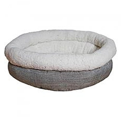 Rosewood Luxury Fleece Lined Plush Oval Dog Bed, 68.5cm