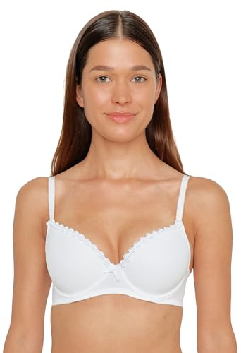 SUSA Dirndl Push Up BH 8025 mit Bügel & zierlicher Schleife - Größe 80D - Dirndl-BH mit Push-Up-Schale & verstellbaren Trägern - Hochwertige Materialien - Bequem & elegant - Ökotex zertifiziert - Weiß