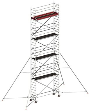 Layher Uni Standard Alu-Fahrgerüst P2 1401148 - mit Gerüststützen 5 m - Arbeitshöhe 10,20 m