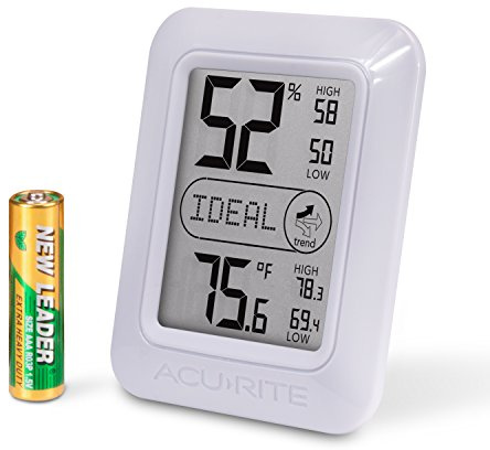 AcuRite Digital Hygrometer & Thermometer, White